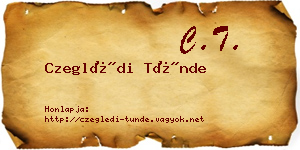 Czeglédi Tünde névjegykártya