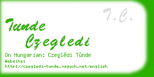 tunde czegledi business card